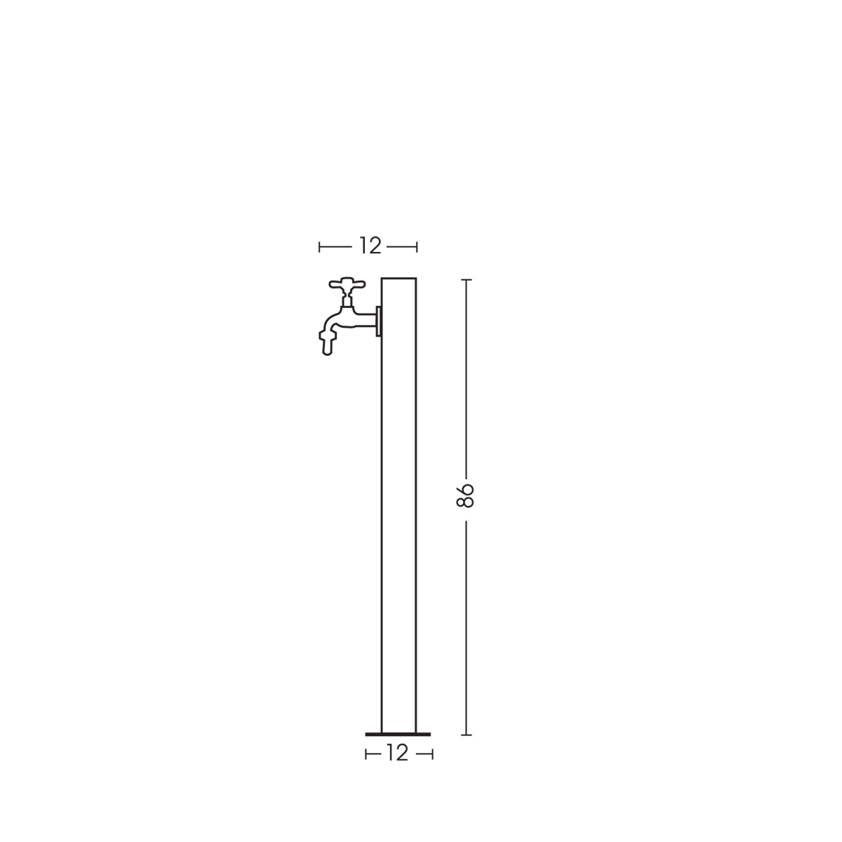 Vandens kolonėlė ARIQ nerūdijančio plieno(INOX AISI 316)