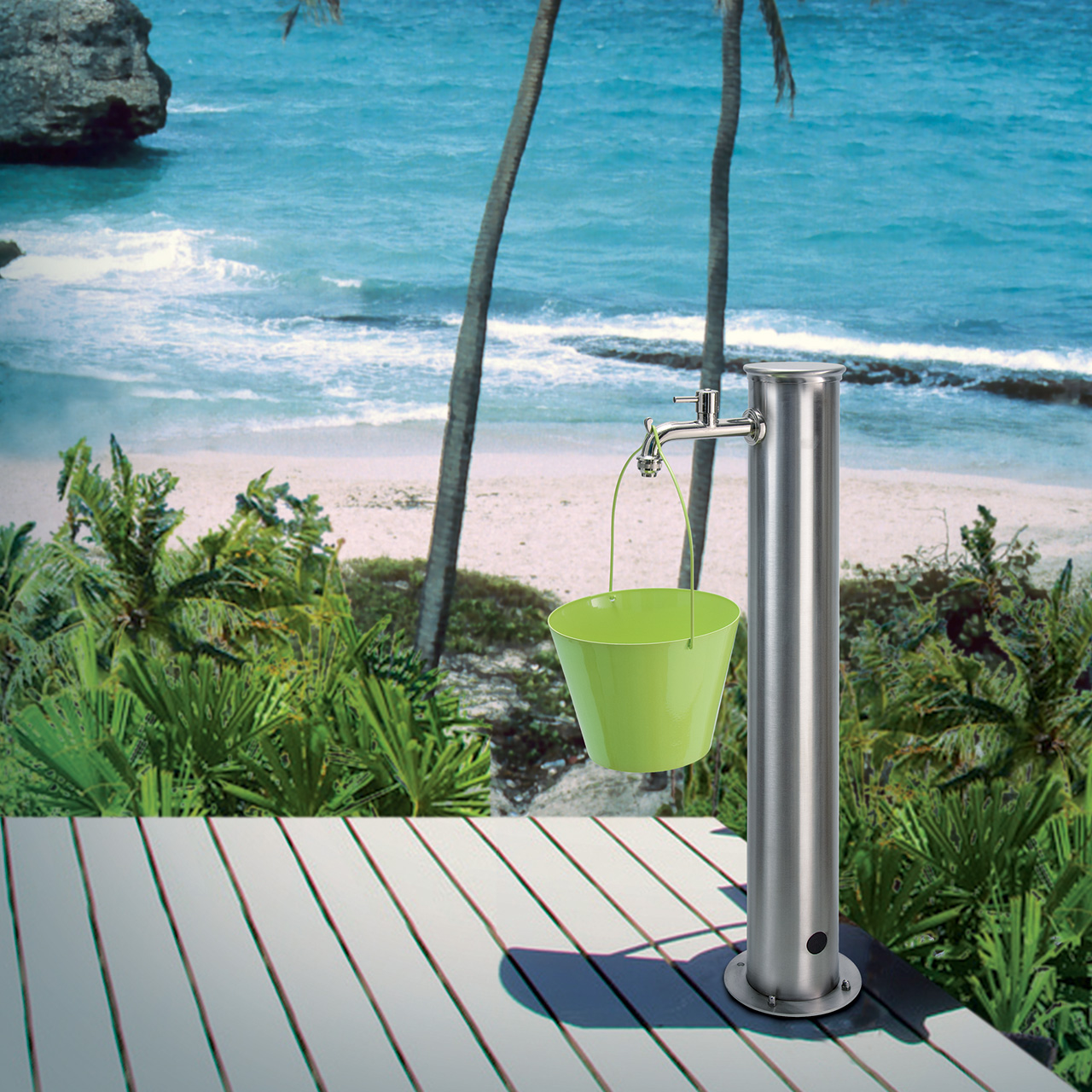 Vandens kolonėlė ARRI su čiaupu,nerūdijančio plieno(INOX AISI 316)