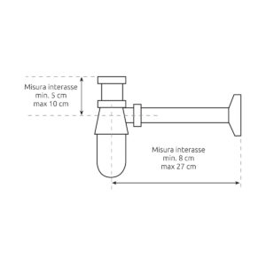Šlifuoto žalvario sifonas SFO